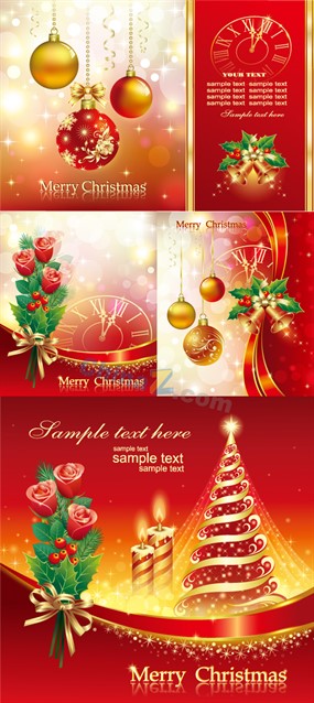 圣诞节节日庆典背景矢量图